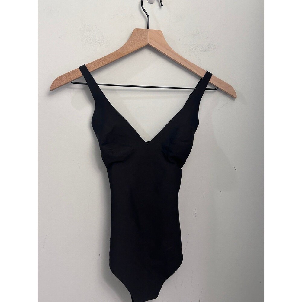 Skims Body CS Plunge Bodysuit XS onyx New with tags authentic